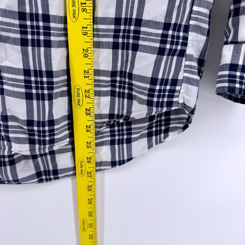Frank & Eileen Grayson The Hero Button Down Shirt 02 Small Med Navy White Plaid - Picture 5 of 7